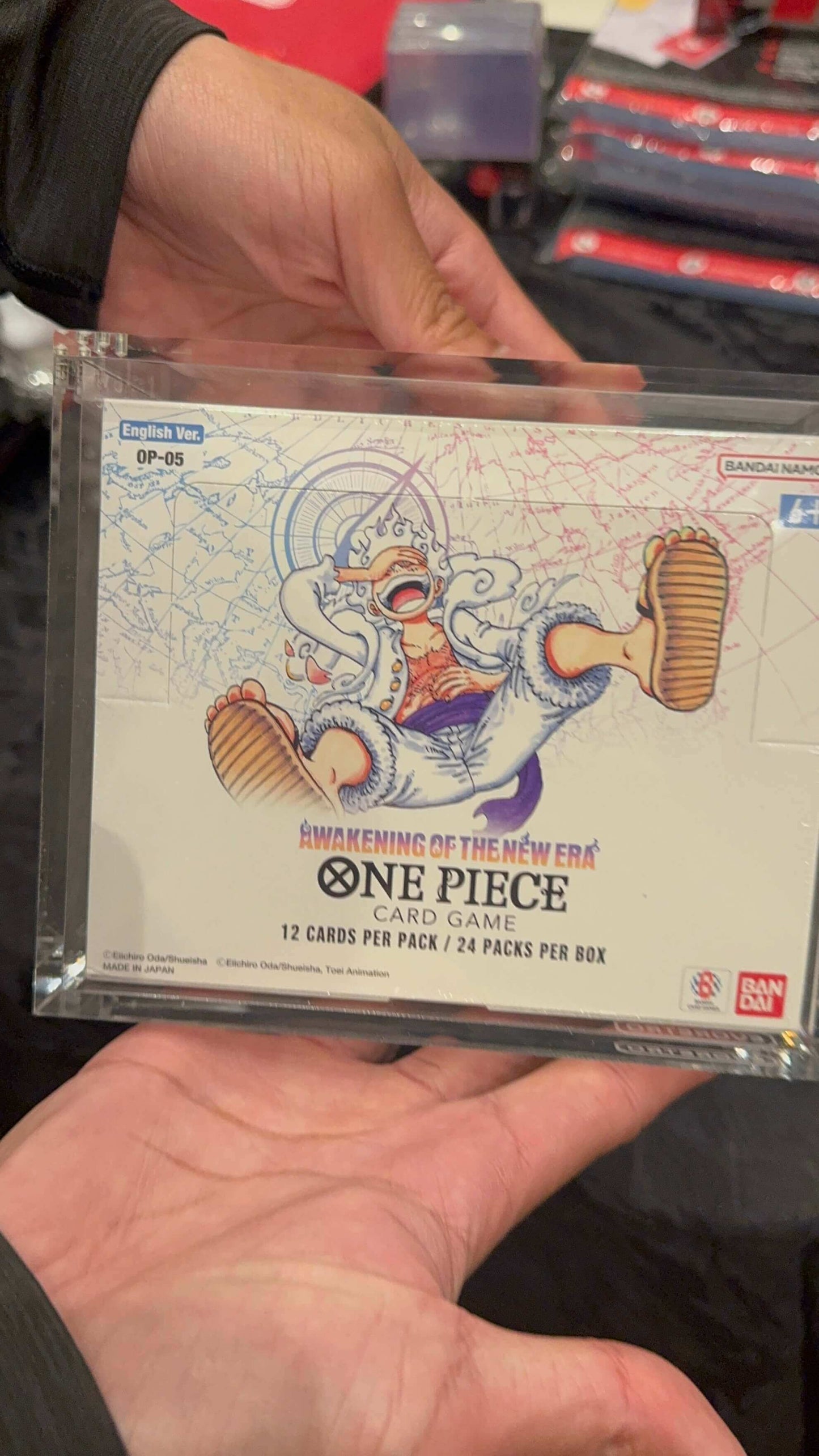 EVORETRO Acrylic Case Display for Bandai One Piece OPP 4-6 TCG Booster Box English Pack of 1