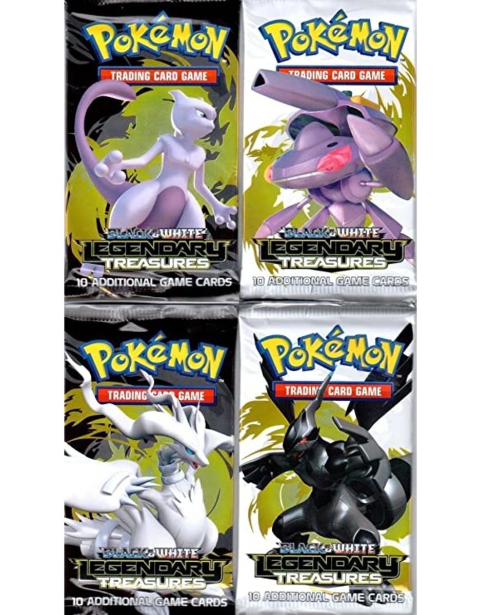 Pokémon TCG - Black & White - Legendary Treasures - Booster Pack Art Set (4 Packs)