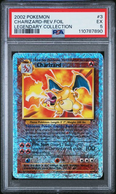 PSA 5 2002 POKEMON LEGENDARY COLLECTION #3 CHARIZARD-REV.FOIL LEGENDARY COLLECTION