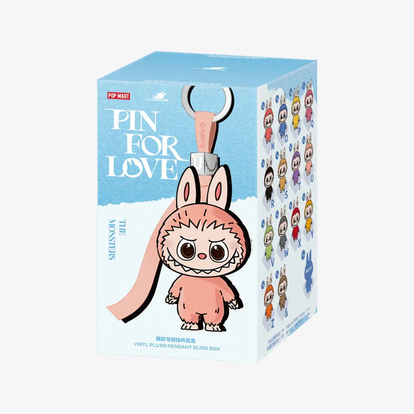 Labubu - The Monsters Pin for Love Series (N-Z) Vinyl Plush Pendant Blind Box (1 Random Box)
