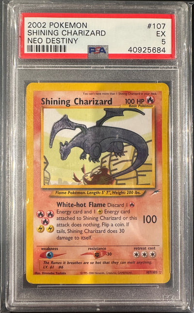 PSA 5 2002 POKEMON NEO DESTINY #107 SHINING CHARIZARD