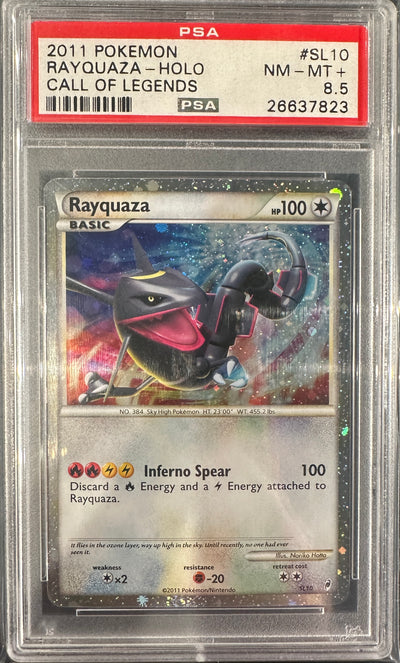 PSA 8.5 2011 POKEMON CALL OF LEGENDS #SL10 RAYQUAZA-HOLO