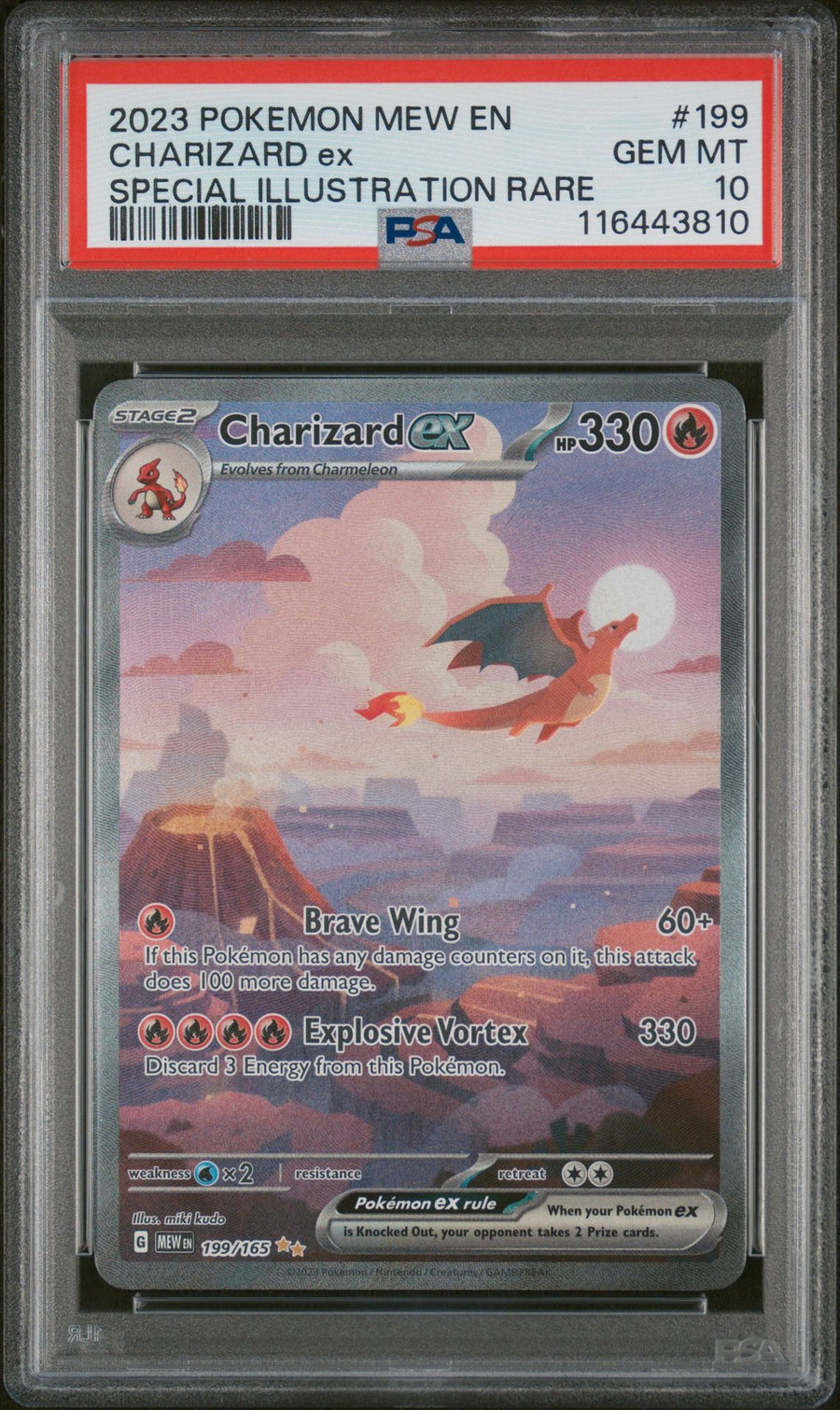 PSA 10 2023 POKEMON MEW EN-151 #199 CHARIZARD ex SPECIAL ILLUSTRATION RARE