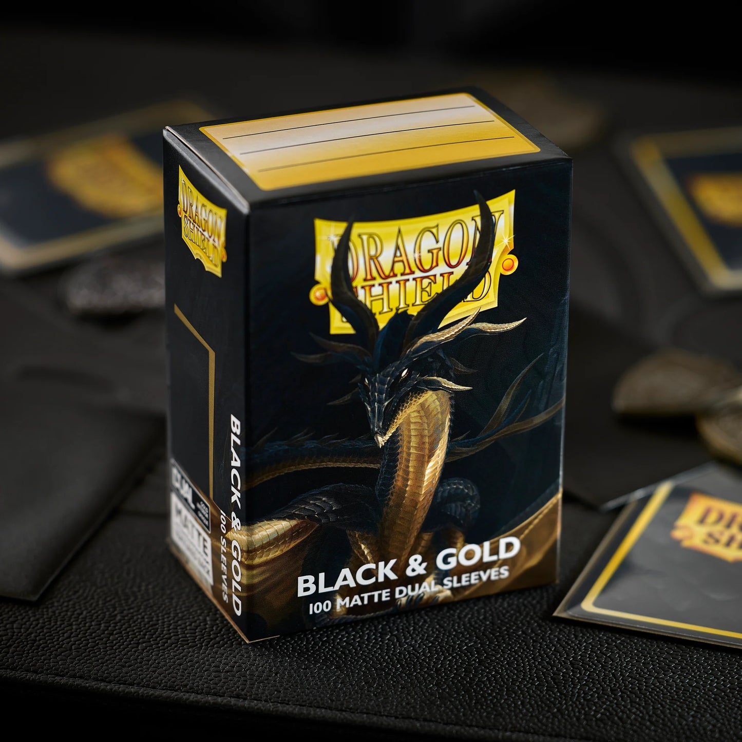 Dragon Shield Sleeves - Matte Standard (Black & Gold)