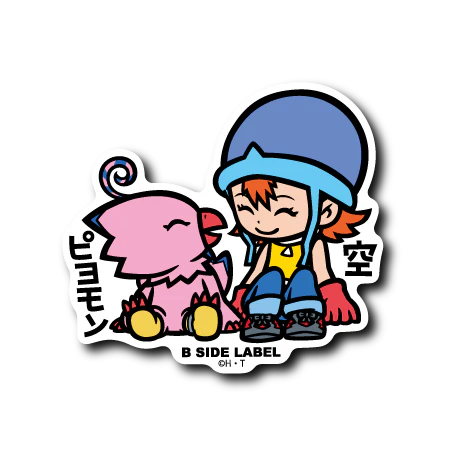Digimon - Sora & Piyomon Small Sticker (B-SIDE LABEL)