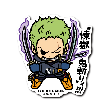 One Piece -  Egghead Zoro Small Sticker (B-SIDE LABEL)