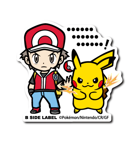 Pokémon - Red & Pikachu Large Sticker (B-SIDE LABEL)