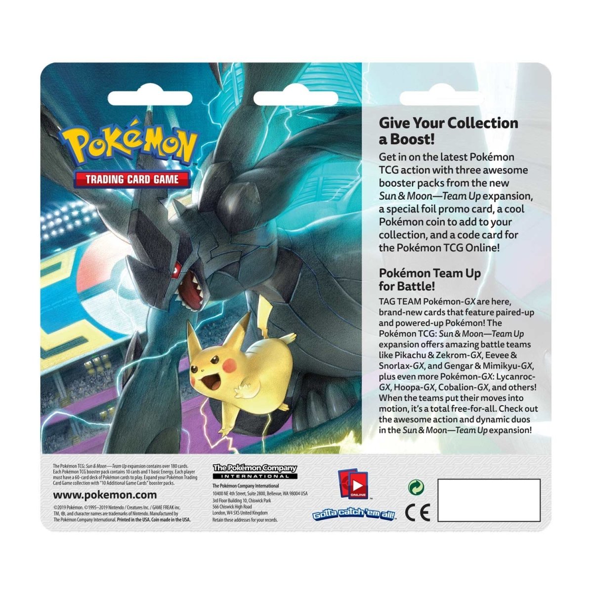 Pokémon TCG - Sun & Moon - Team Up - 3 Booster Packs