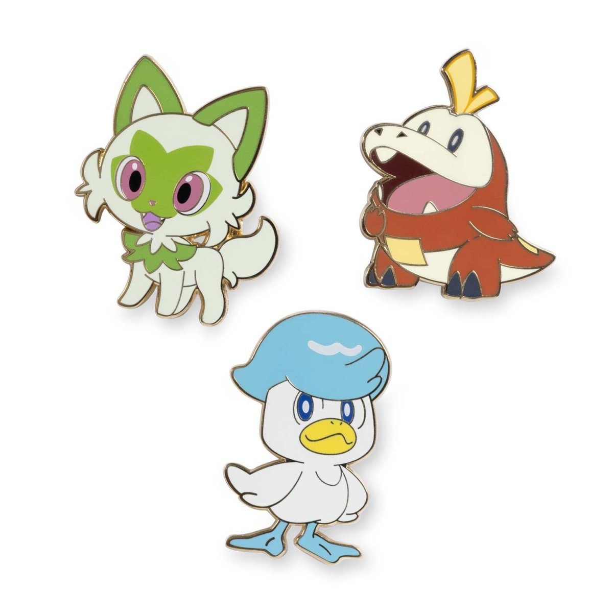 Pokemon - Sprigatito, Fuecoco & Quaxly Pokémon Pins set