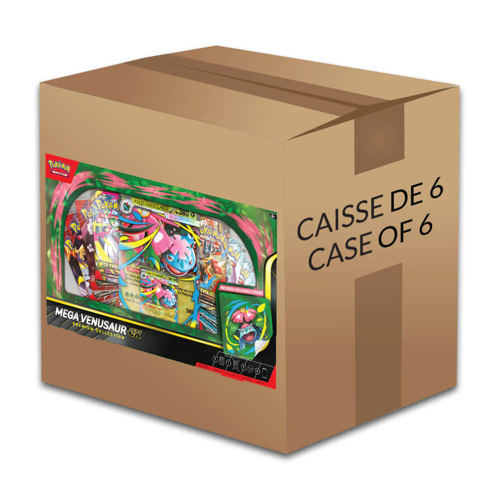 Pokémon TCG - Mega Evolution - Mega Venusaur ex Premium Collection Sealed Case of 6