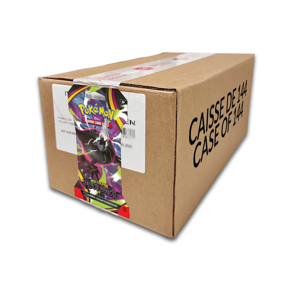 Pokémon TCG - Mega Evolution - Pitch Black - Sleeved Booster Pack Sealed Case of 144