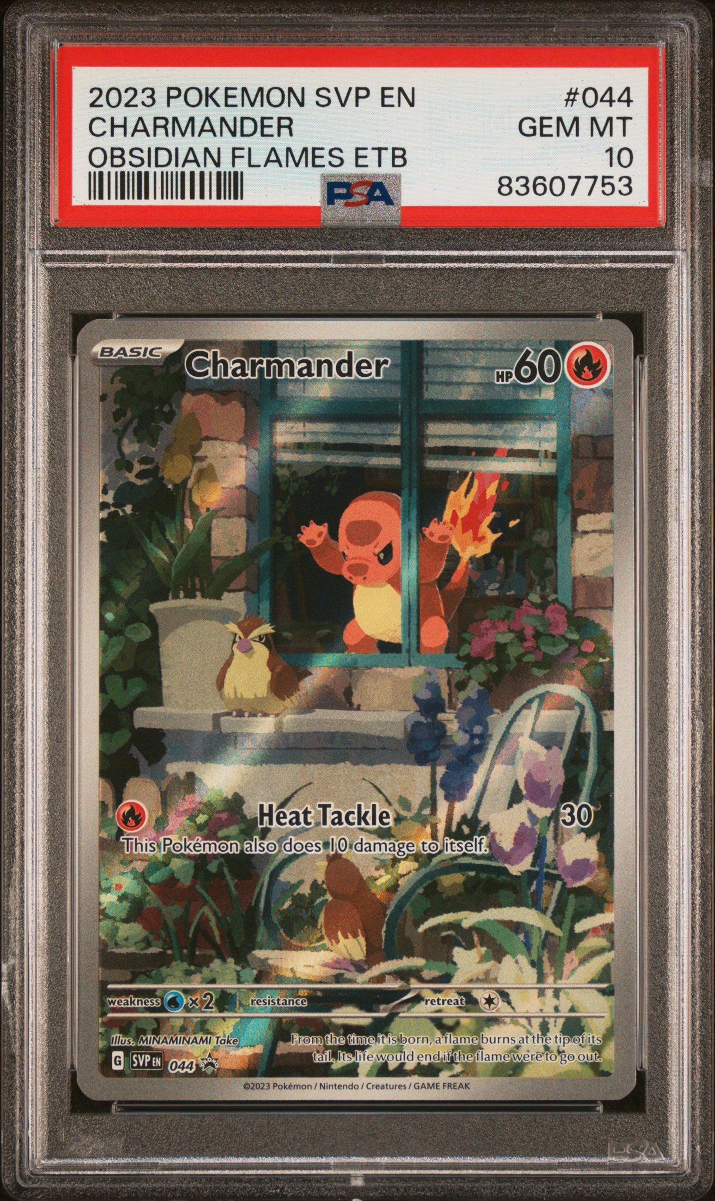 PSA 10 2023 POKEMON SVP EN-SV BLACK STAR PROMO | OBSIDIAN FLAMES ELITE TRAINER BOX#044 CHARMANDER