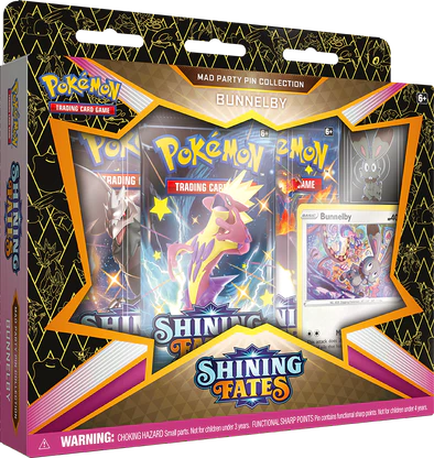 Pokemon Shining Fates Mad Party Pin Collection