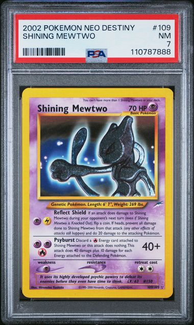 PSA 7 2002 POKEMON NEO DESTINY #109 SHINING MEWTWO