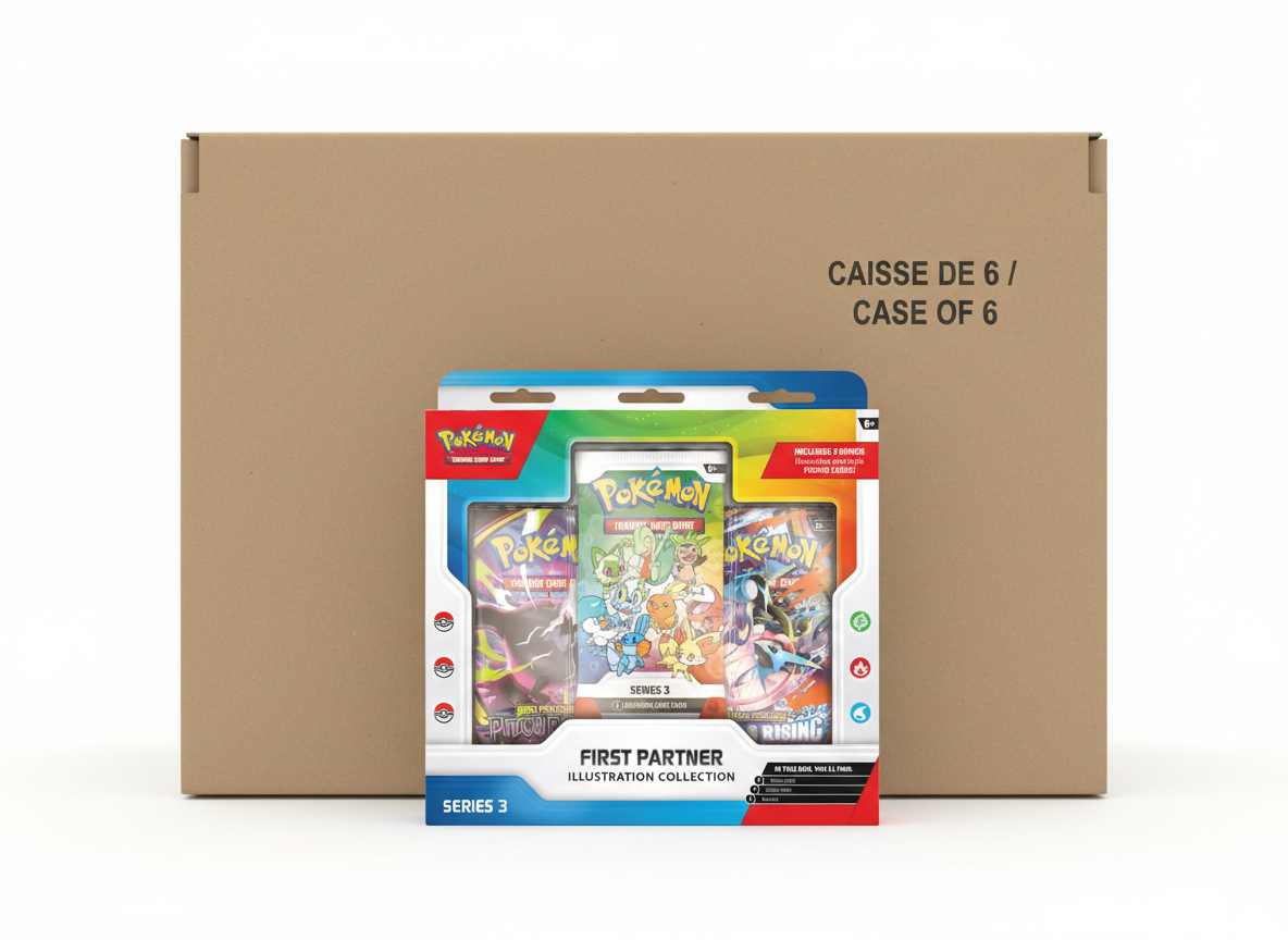 (PREORDER) Pokémon TCG - First Partner Illustration Collection Series 3 Sealed Case of 6 (August 7th)