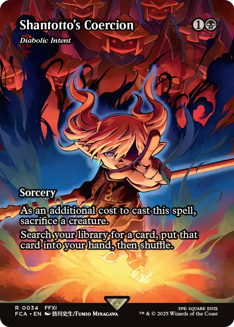 Shantotto's Coercion - Diabolic Intent (Showcase) (FCA-034) (Borderless) [FINAL FANTASY: Through the Ages] Foil