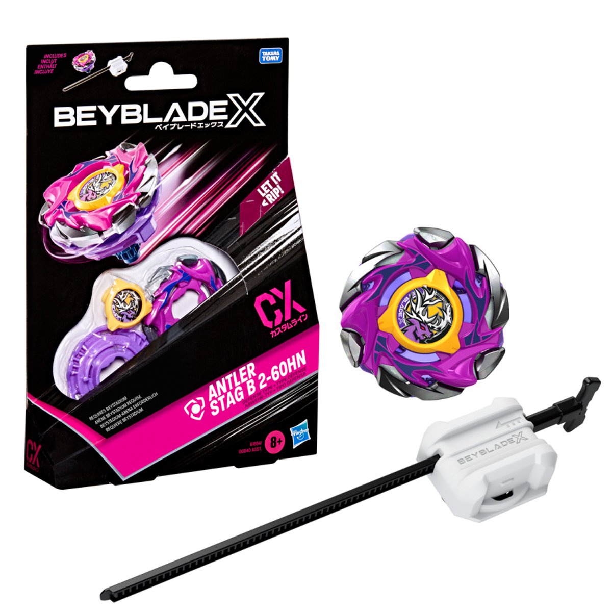 Hasbro Beyblade X Antler Stag B 2-60HN CX Starter Pack — packaging with launcher