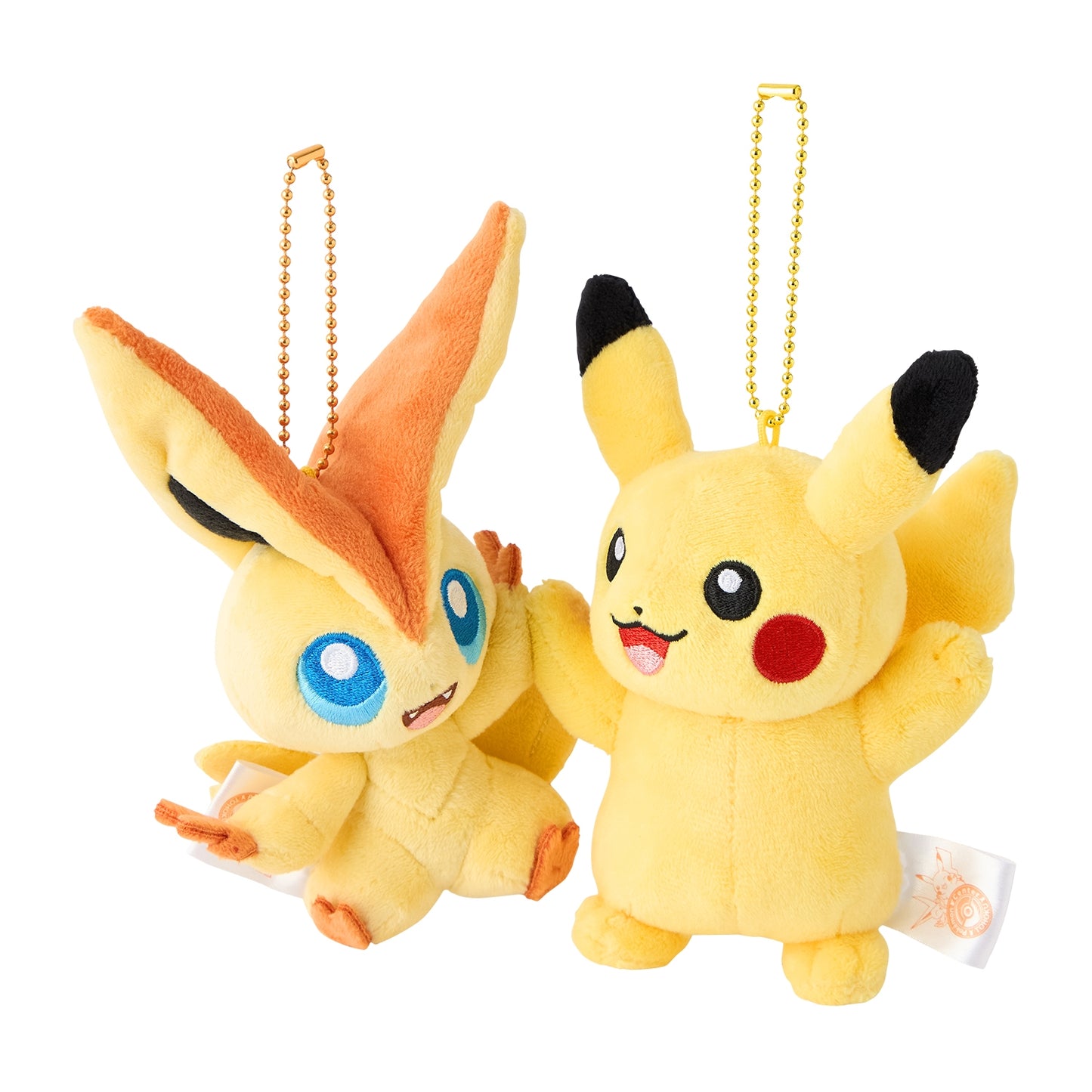 Pikachu & Victini Hi-Five Magnetic Keychain (Pokemon Center Japan Tohoku R Exclusive)