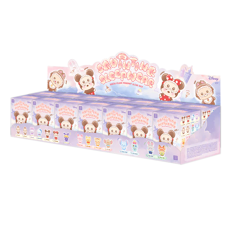Disney Squinting Sleepwear Series Plush Pendant Blind Boxes (1 Random Box)