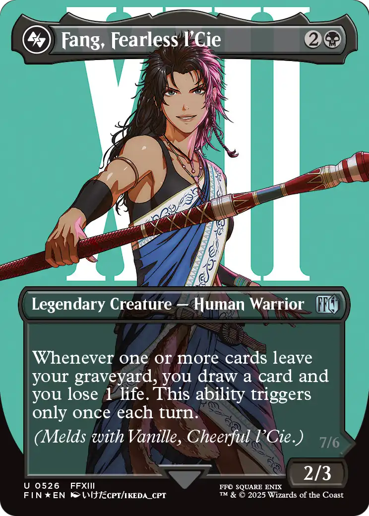 Fang, Fearless l'Cie (Borderless) (Surge Foil) (FIN-526) [FINAL FANTASY] Foil
