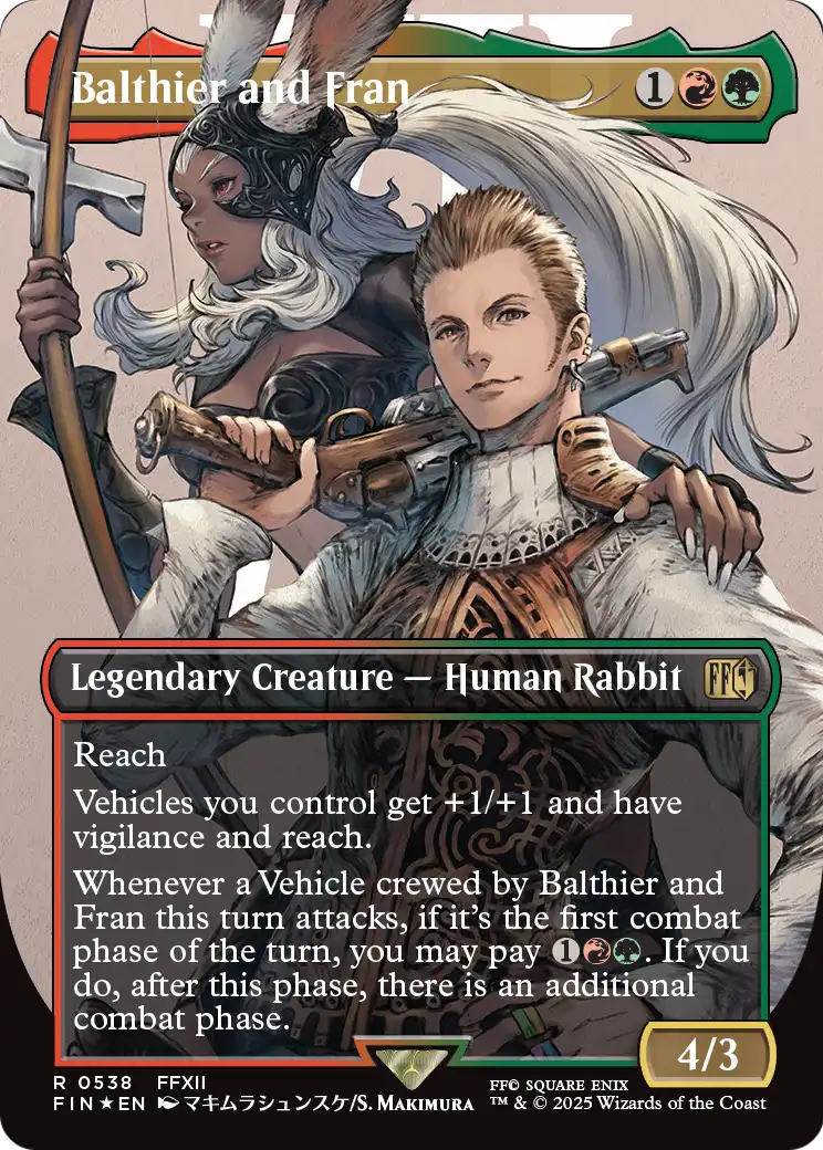 Balthier and Fran (FIN-538) (Borderless) (Surge Foil) [FINAL FANTASY] Foil