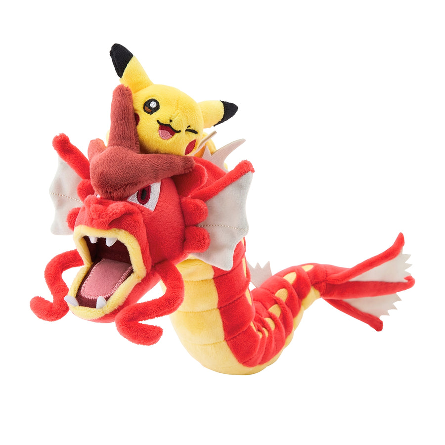 Pokemon Center Red Gyarados and Pikachu plush (Pokémon Center Japan)
