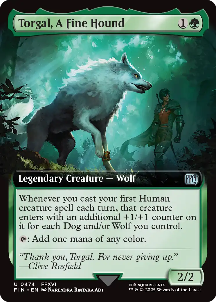 Torgal, A Fine Hound (Extended Art) (FIN-474) [FINAL FANTASY] Foil