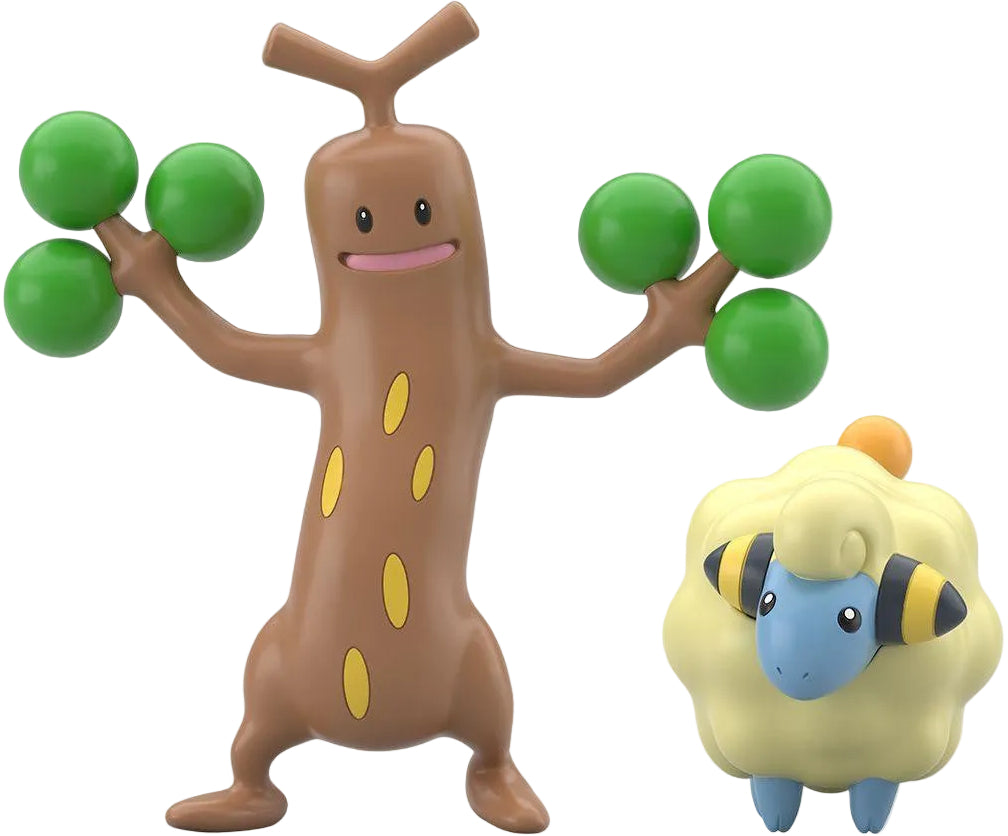 Pokemon Scale World - Johto Region - Mareep & Sudowoodo Figure