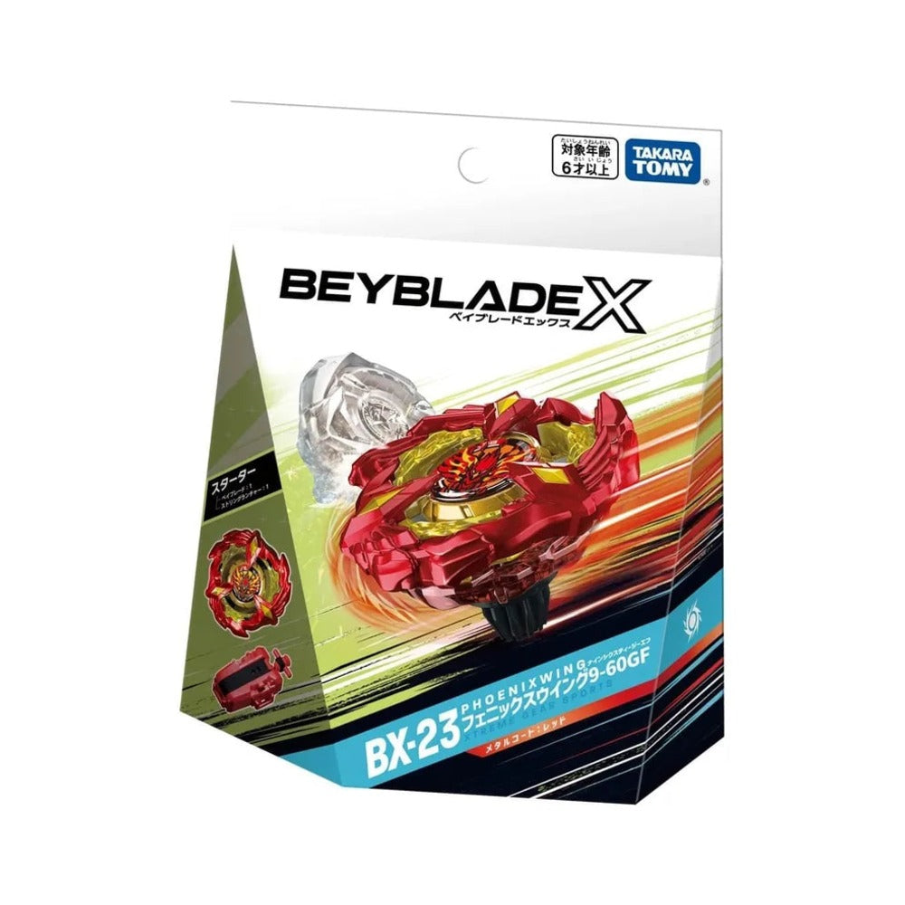 Takara Tomy Beyblade X BX-23 Phoenix Wing 9-60GF Starter — sealed retail packaging (front)