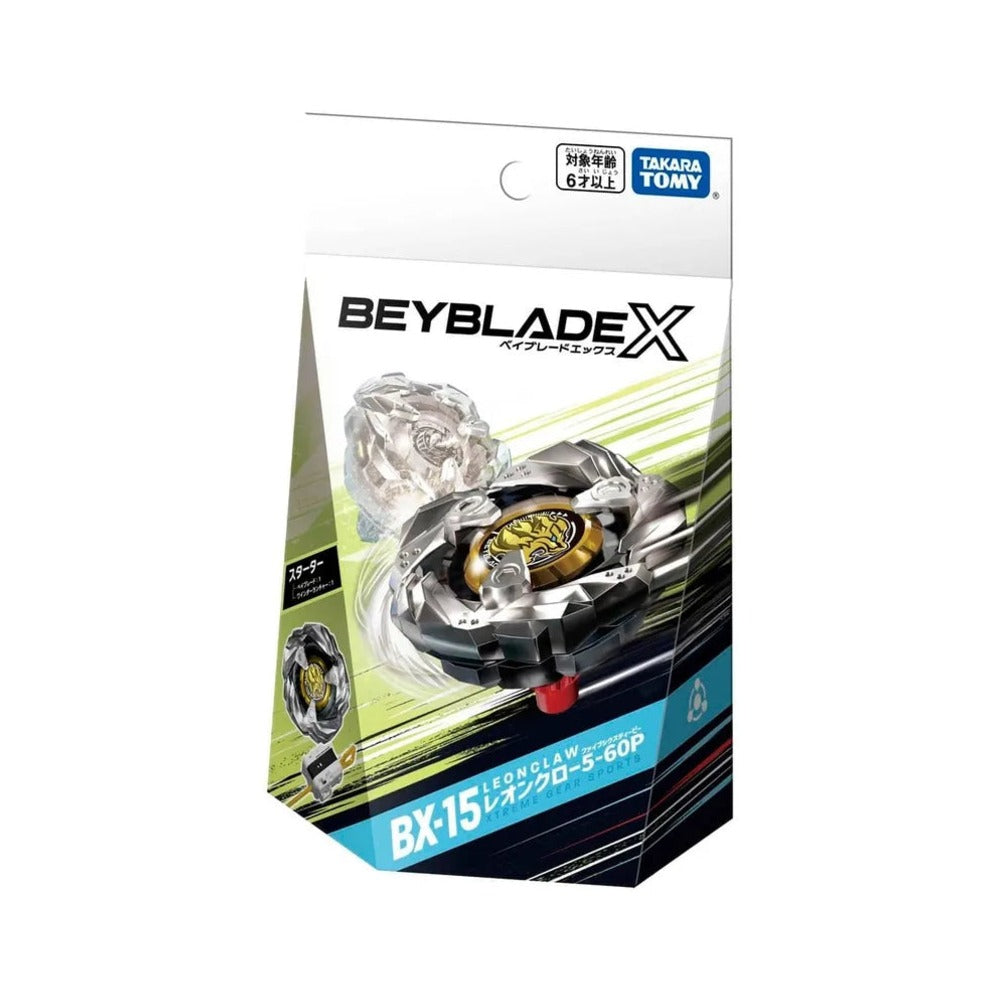 Takara Tomy Beyblade X BX-15 Leon Claw — sealed retail packaging (front)