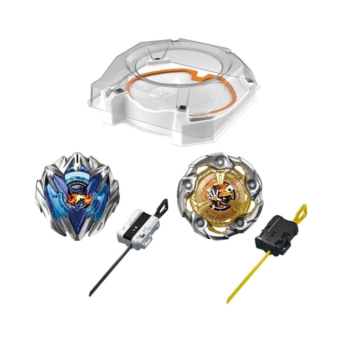 Takara Tomy Beyblade X UX-04 Battle Entry Set — included contents (stadium, Beyblades, launchers)