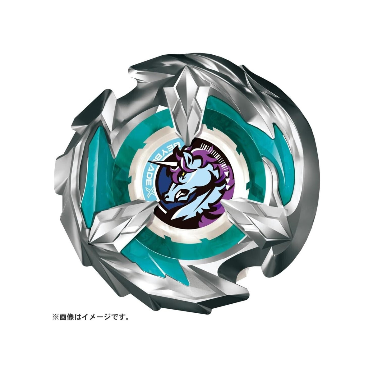 Takara Tomy Beyblade X BX-26 Unicorn Sting — Beyblade top view