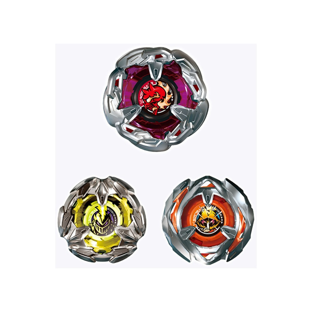Takara Tomy Beyblade X BX-21 Hell's Chain Deck Set — all three included Beyblades