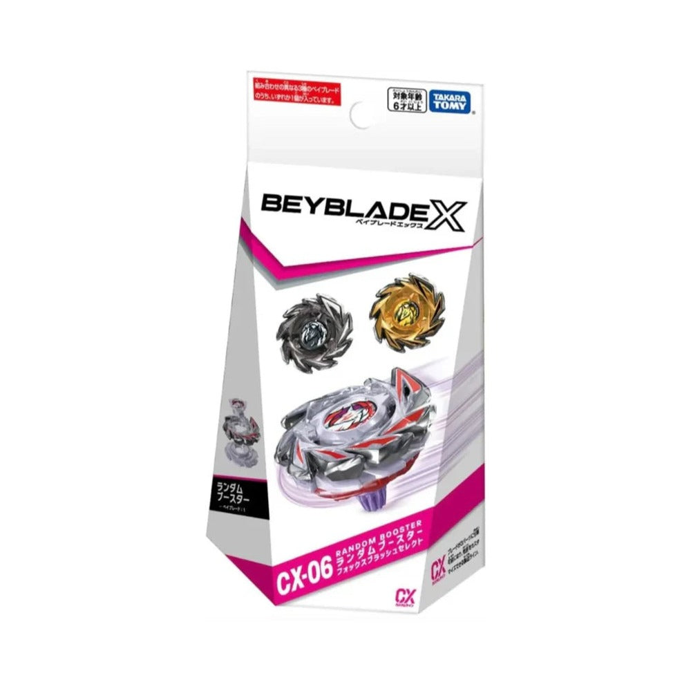 Takara Tomy Beyblade X CX-06 Fox Brush Random Booster — sealed retail packaging (front)