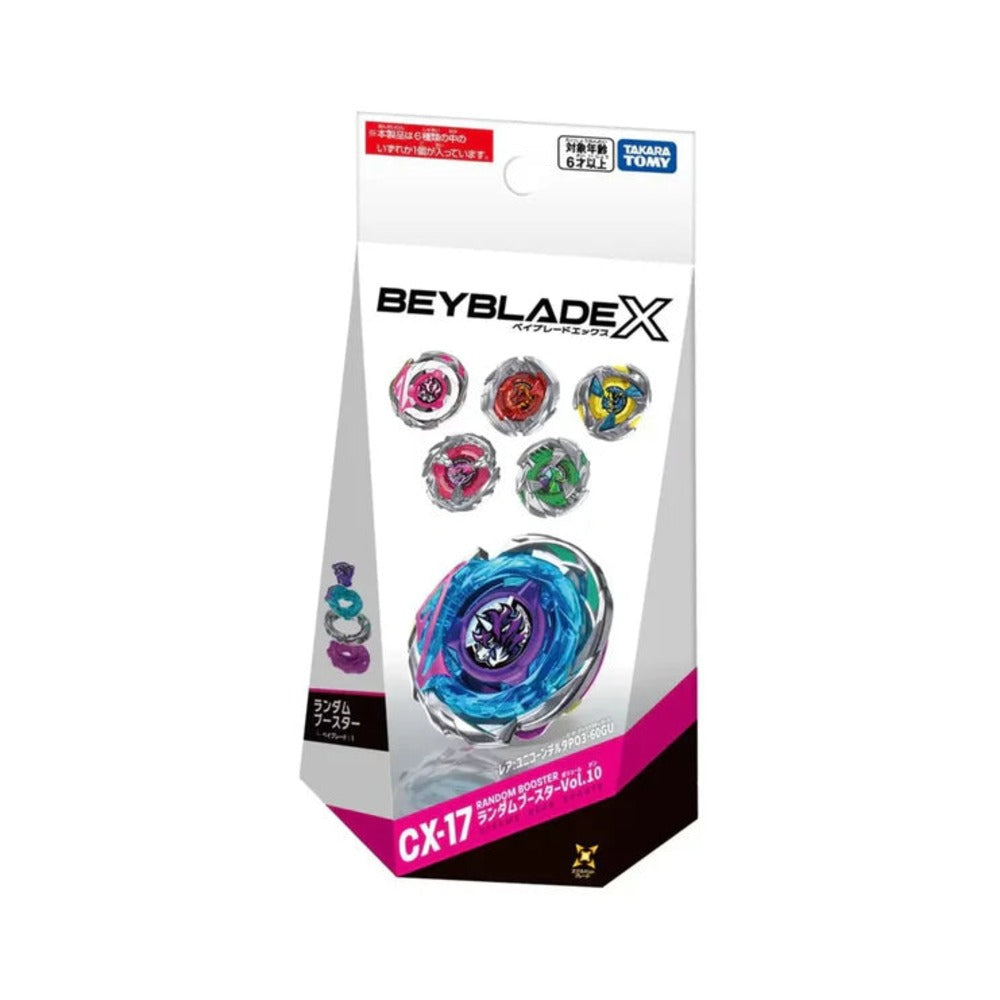 Takara Tomy Beyblade X CX-17 Random Booster Vol. 10 — sealed retail packaging (front)