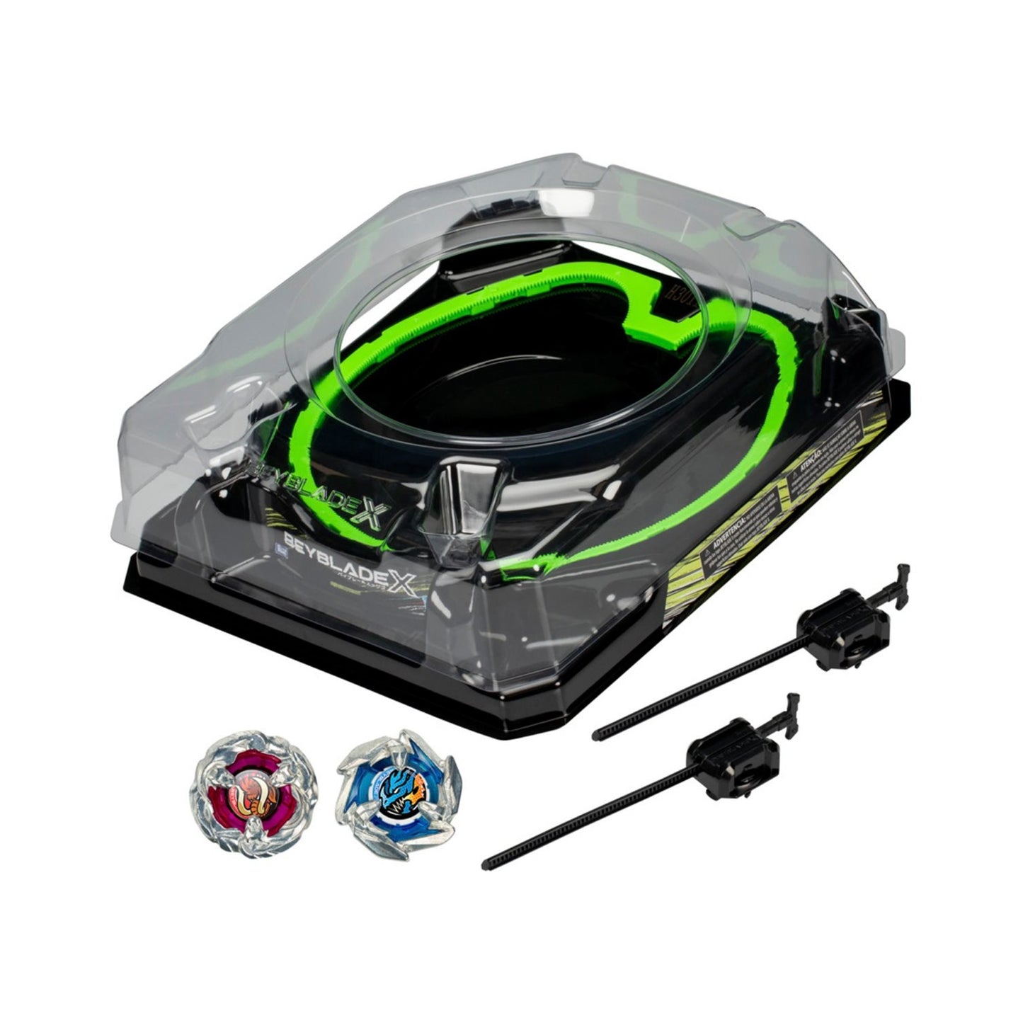Hasbro Beyblade X Xtreme Battle Set — contents (Beystadium, Beyblades and launchers)