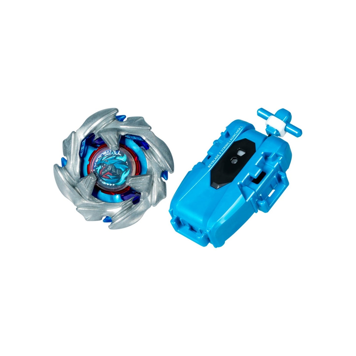 Hasbro Beyblade X Cobalt Dragoon 2-60C Left-Spin String Launcher Set — Beyblade with launcher