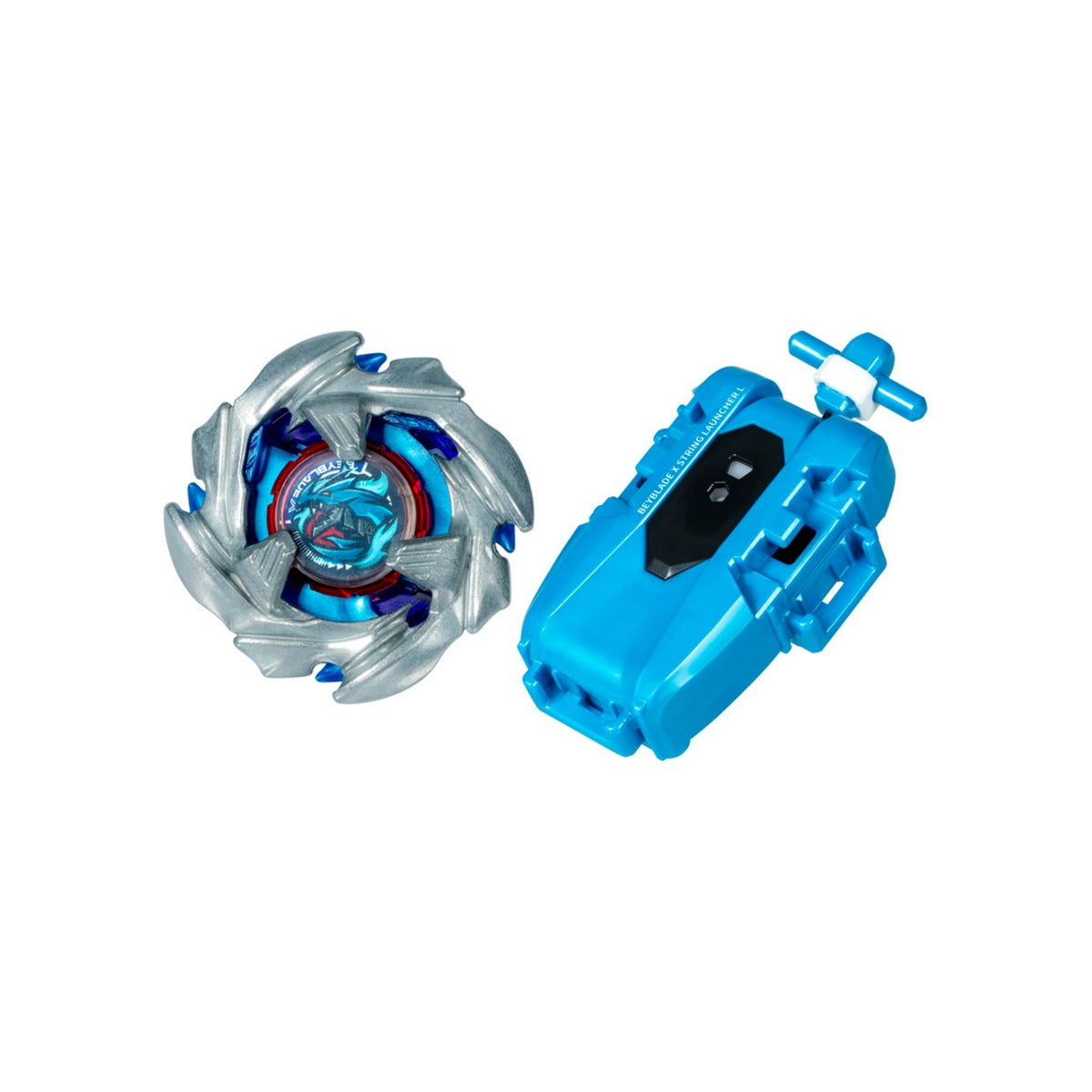 Hasbro Beyblade X Cobalt Dragoon 2-60C Left-Spin String Launcher Set — Beyblade with launcher