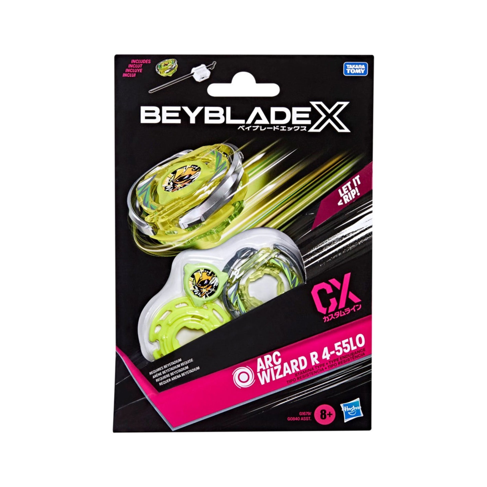 Hasbro Beyblade X Arc Wizard R 4-55LO CX Starter Pack — sealed retail packaging (front)