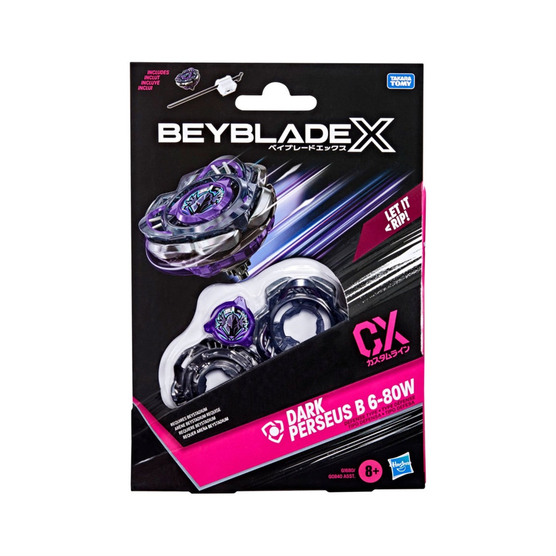 Hasbro Beyblade X Dark Perseus B 6-80W CX Starter Pack — sealed retail packaging (front)