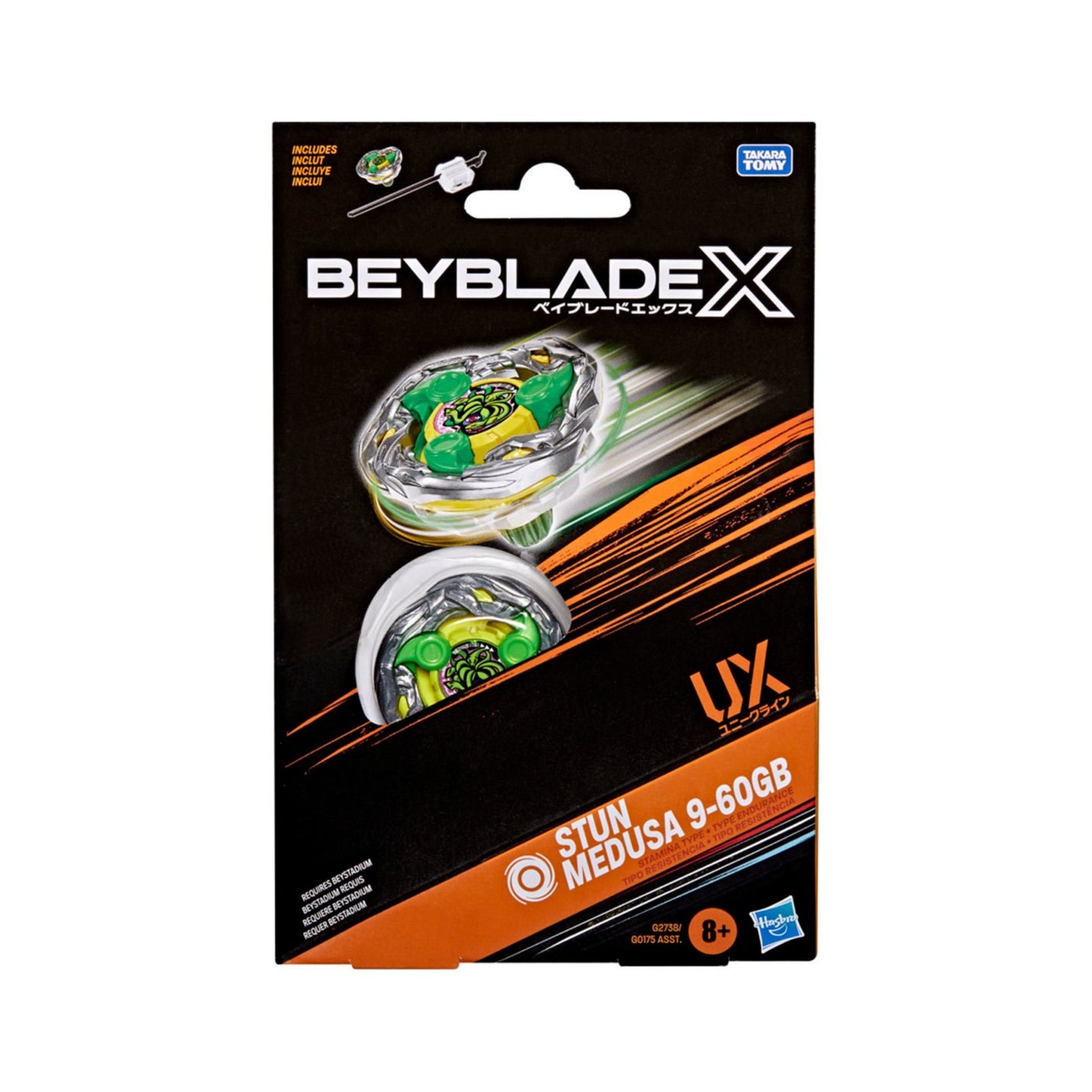 Hasbro Beyblade X Stun Medusa 9-60GB UX Starter Pack — sealed retail packaging (front)