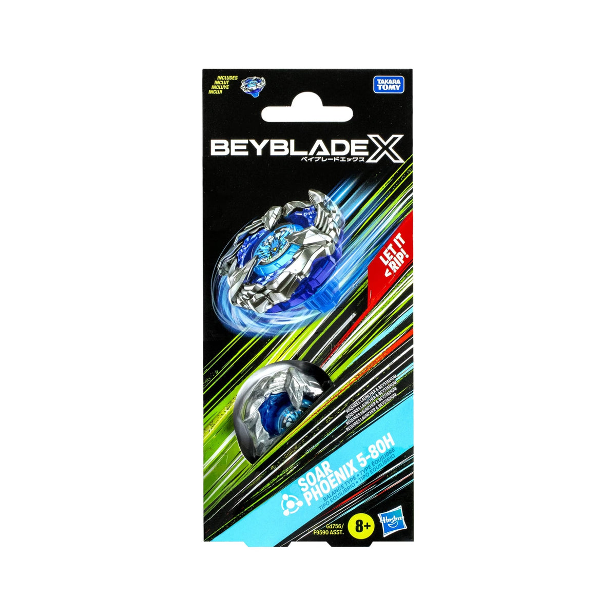 Hasbro Beyblade X Soar Phoenix 5-80H — sealed retail packaging (front)