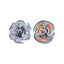 Hasbro Beyblade X Gill Shark & Pearl Tiger — both Beyblades top view