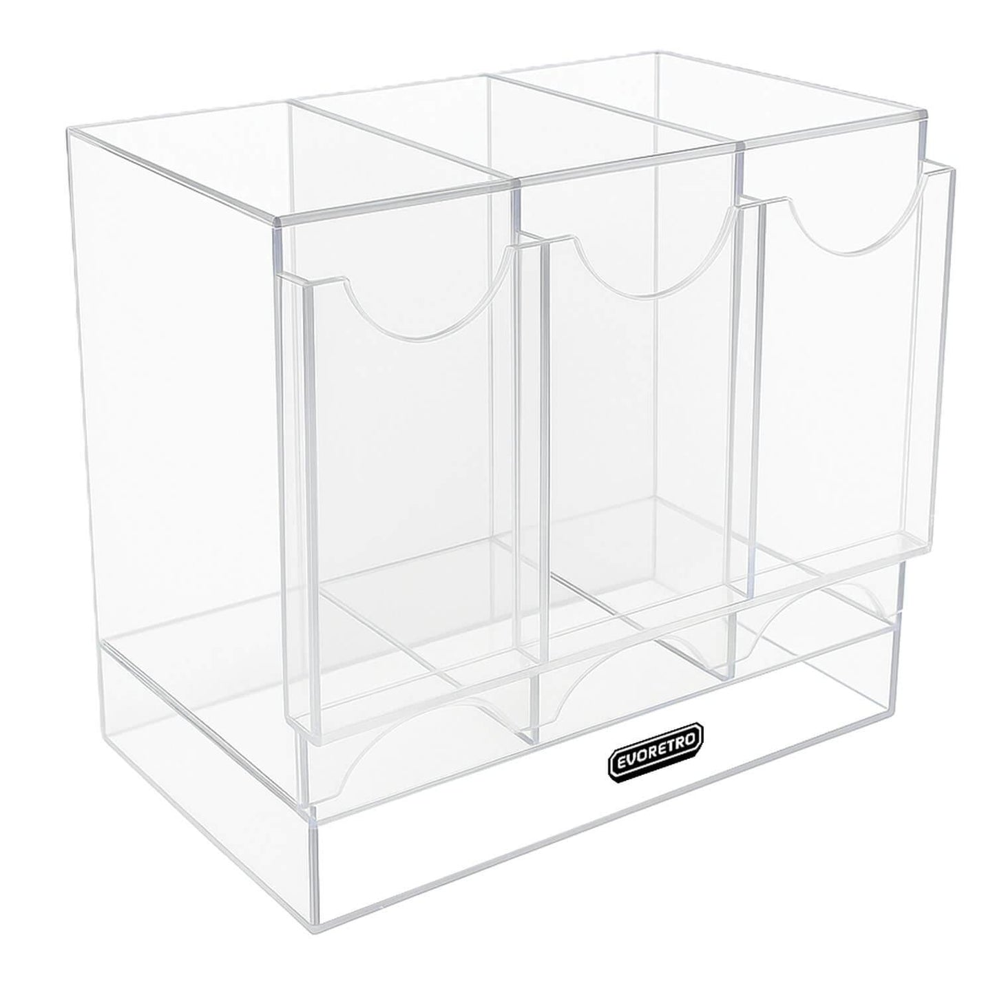 EVORETRO Acrylic Display Stand for Booster  DispenserPacks – Retail Counter Unit with Top Shelf (Online Only)