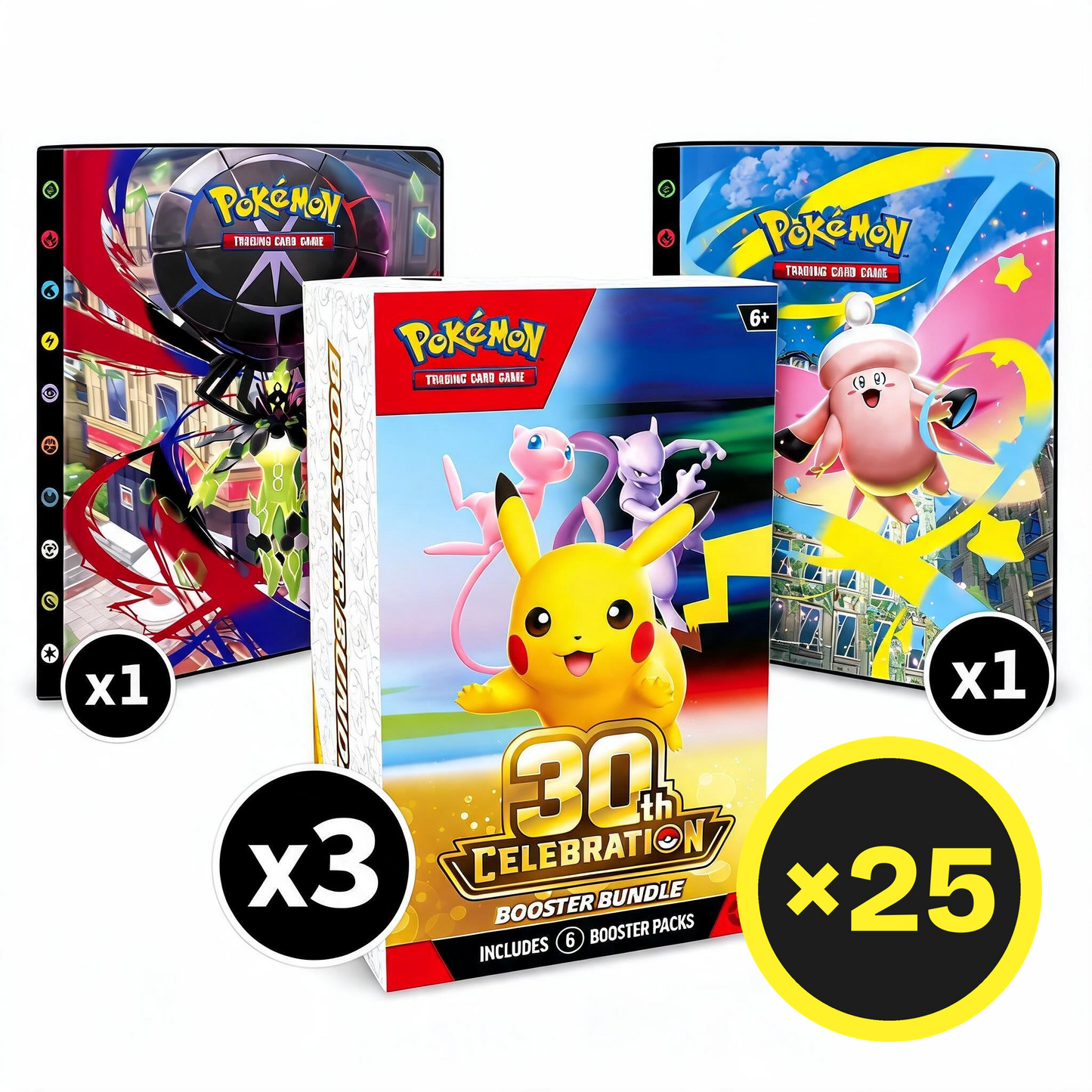 [PREORDER] Pokémon TCG - Mega Evolution - 30th Celebration - Booster Bundle and Ultra Pro Binder Bundle - 2026-10-02