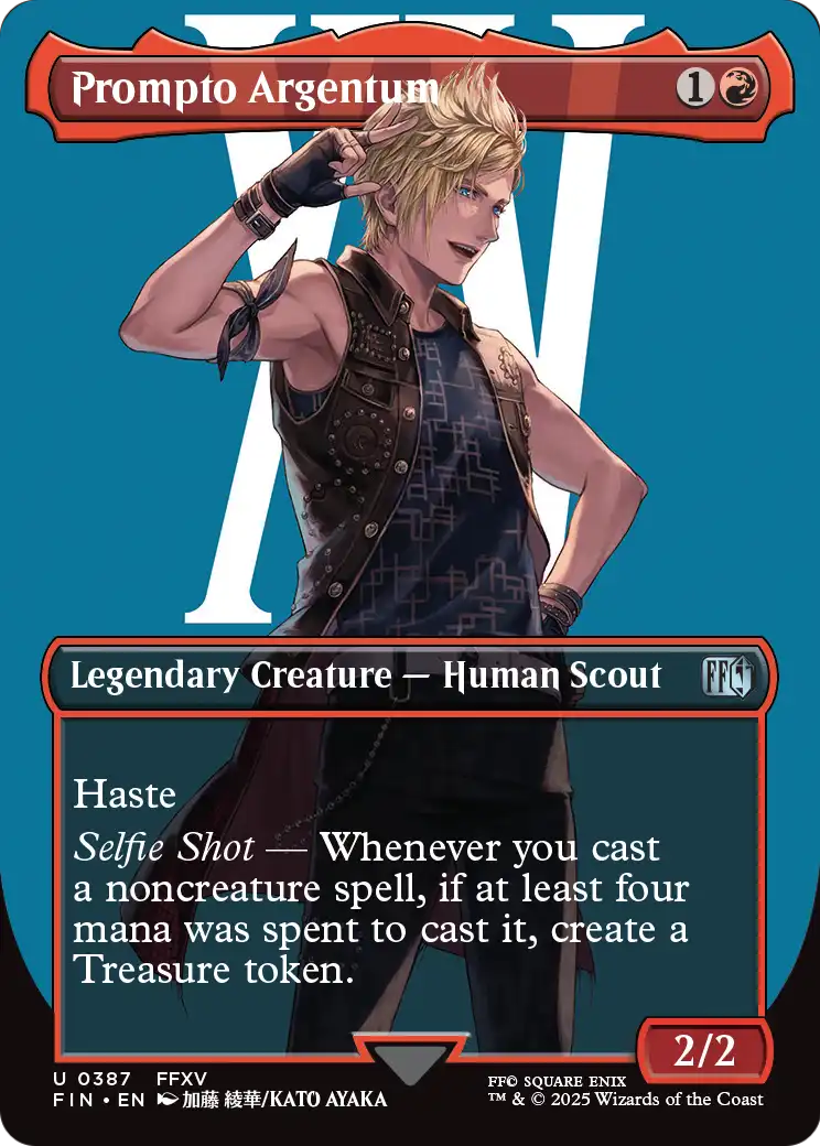 Prompto Argentum (Borderless) (FIN-387) [FINAL FANTASY] Foil