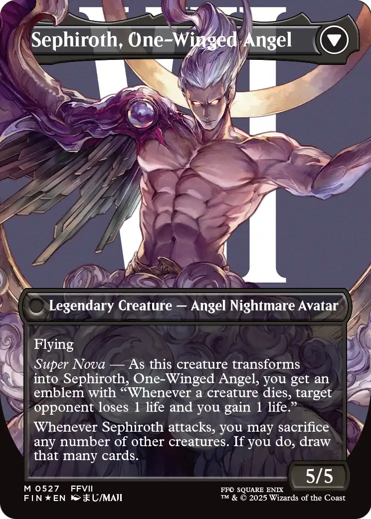 Sephiroth, Fabled SOLDIER (Borderless) (Surge Foil) (FIN-527) [FINAL FANTASY] Foil