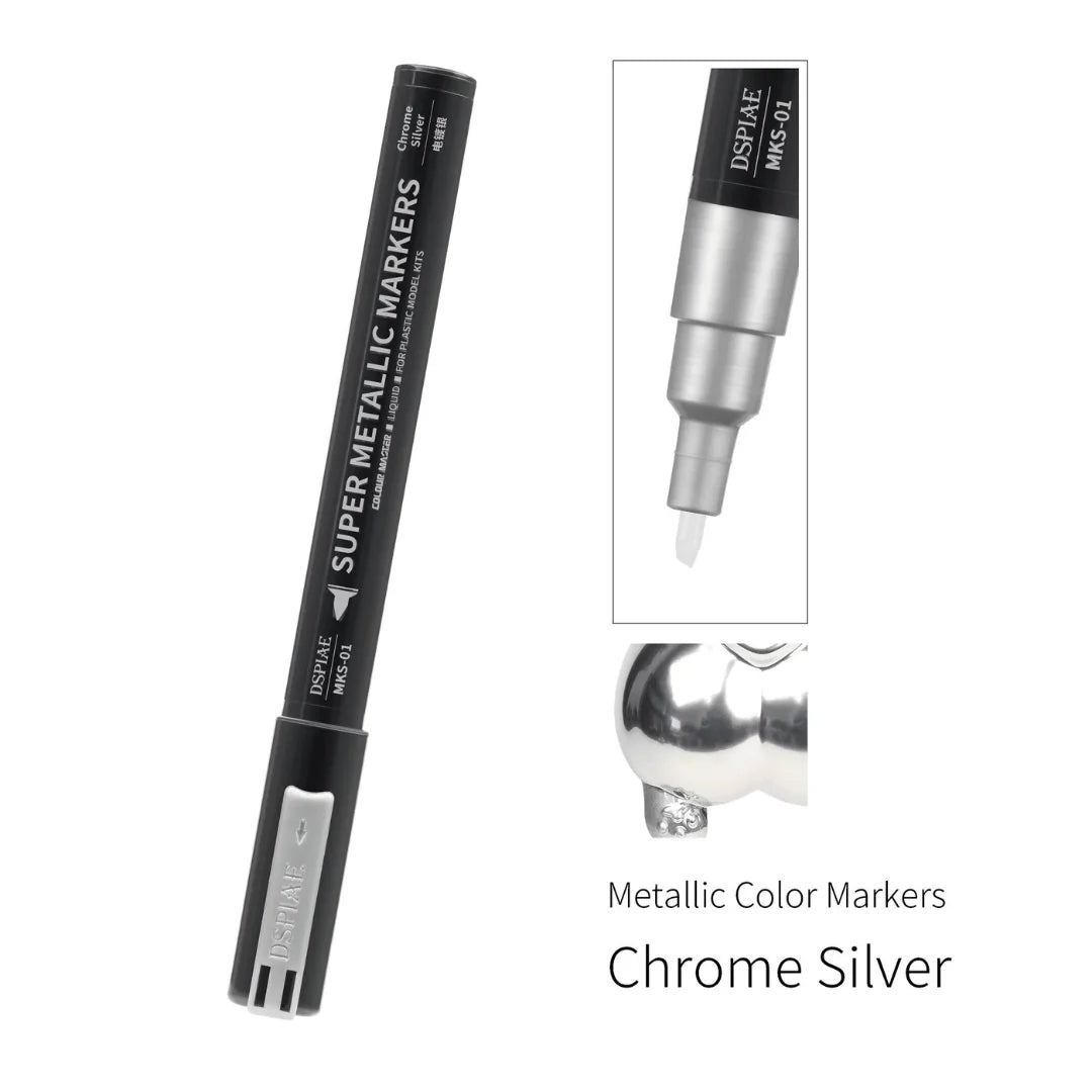 DSPIAE Super Metallic Color Markers - Chrome Silver