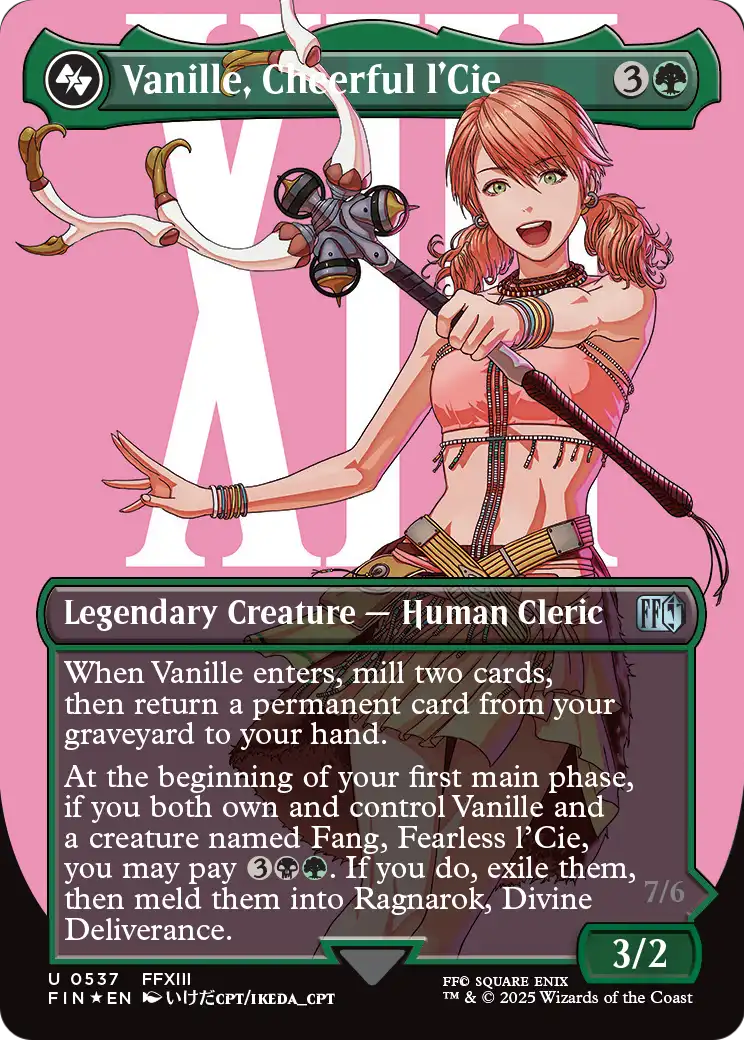 Vanille, Cheerful l'Cie (Borderless) (Surge Foil) (FIN-537) [FINAL FANTASY] Foil