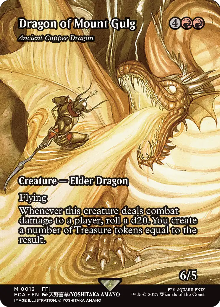 Dragon of Mount Gulg - Ancient Copper Dragon (Showcase) (FCA-012) (Borderless) [FINAL FANTASY: Through the Ages]